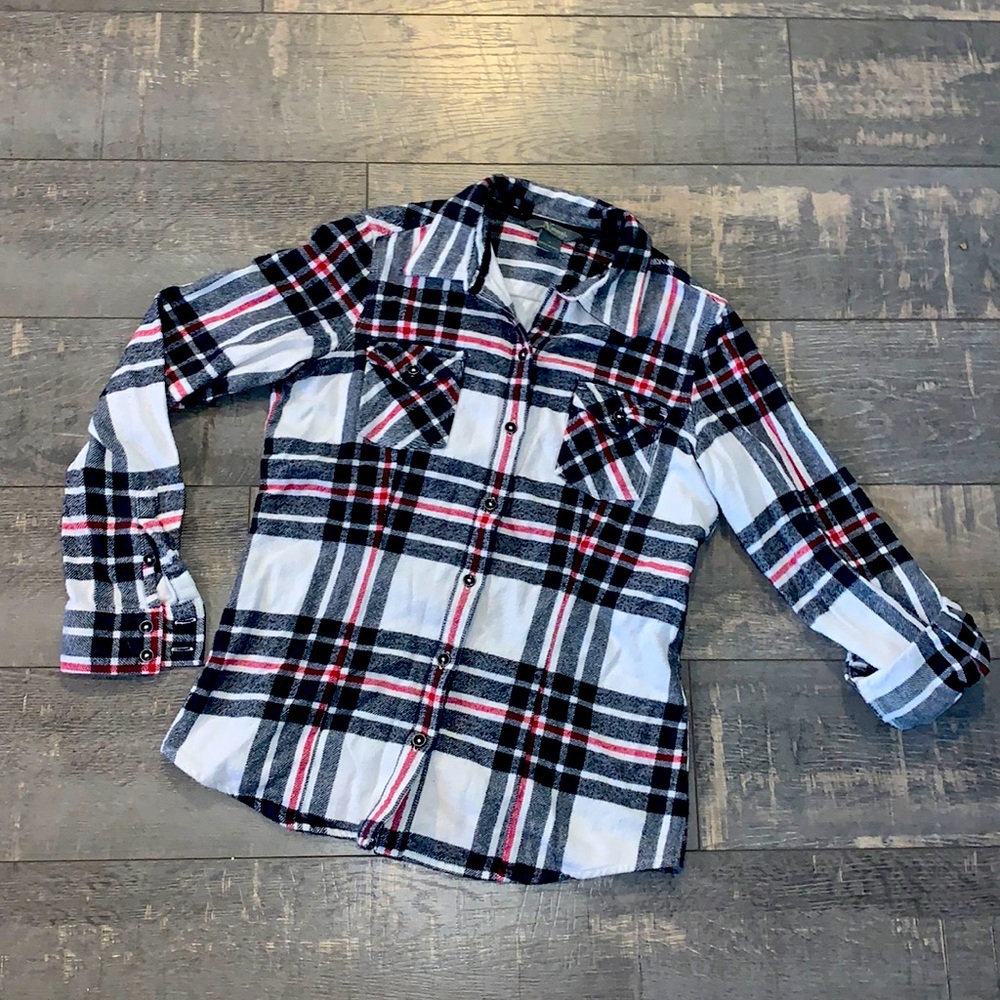 Natural reflections plaid flannel shirt size small